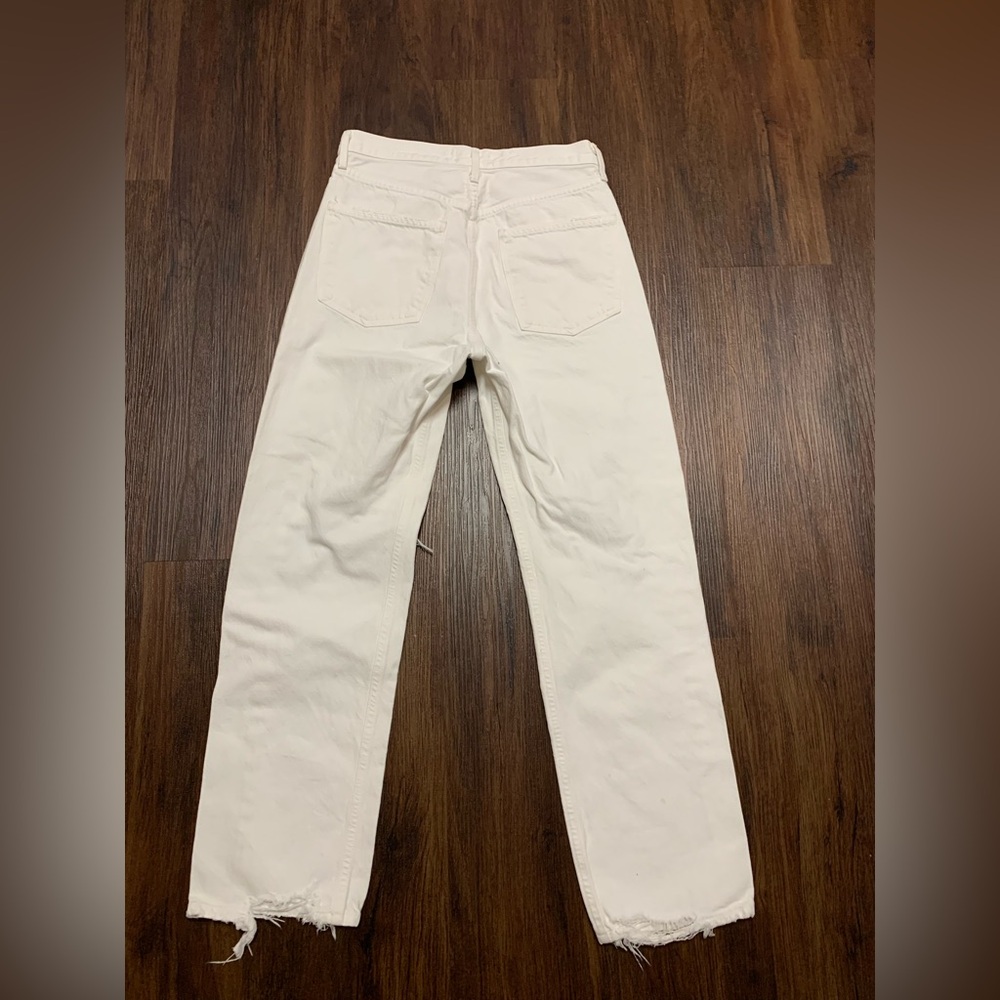 Agolde Riley High Rise Crop Distressed Jeans - Picture 9 of 11